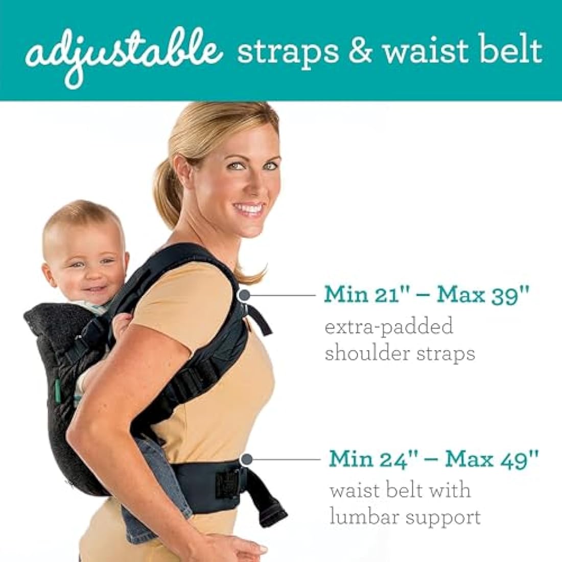 Infantino Flip 4-in-1 Baby Carrier – Ergonomic Convertible Black