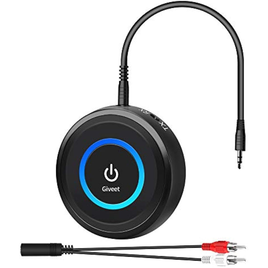Giveet Bluetooth 5.3 Transmitter Receiver | Low Latency 2-in-1 Audio Adapter