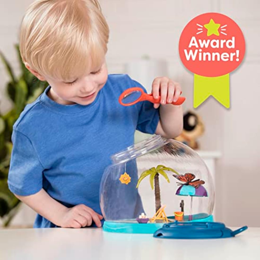 B. toys Tiki Retreat Bug Catcher Kit – 2pc Critter Cage with Magnifier