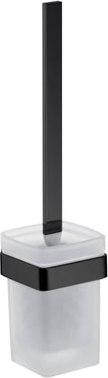 Emco Loft Satin Glass Toilet Brush Set – Modern Black Bathroom Hardware