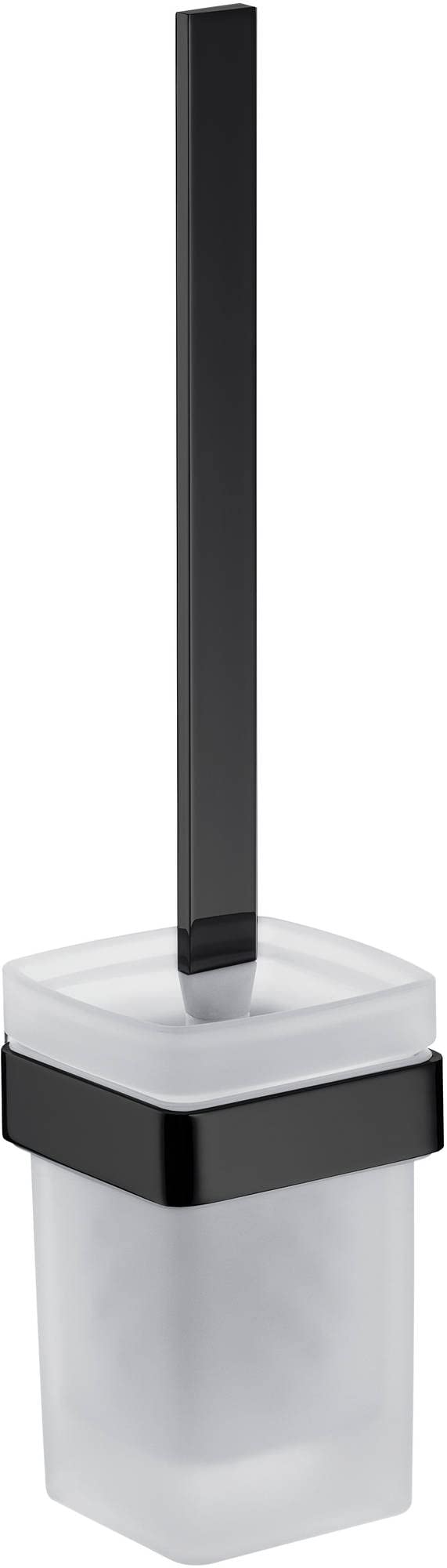 Emco Loft Satin Glass Toilet Brush Set – Modern Black Bathroom Hardware