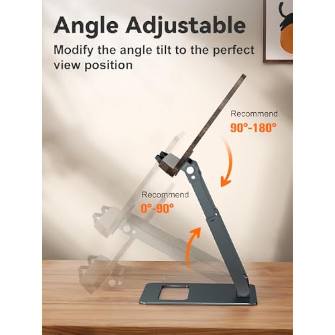 Tounee Ergonomic Adjustable Book Stand – Telescopic Aluminum Holder