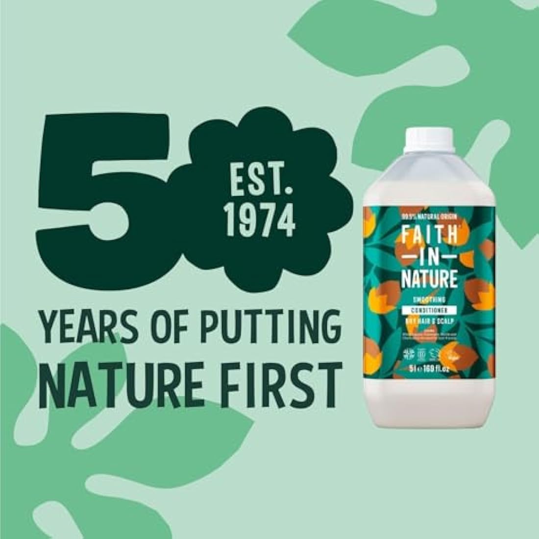 Faith In Nature Jojoba Conditioner - Smoothing 5L Bulk Refill Pack