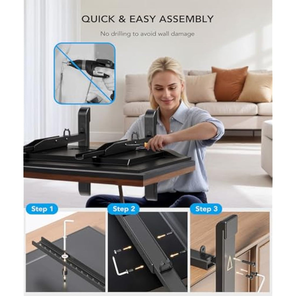 Universal TV Stand Base – Height Adjustable for 24-86 Inch TVs