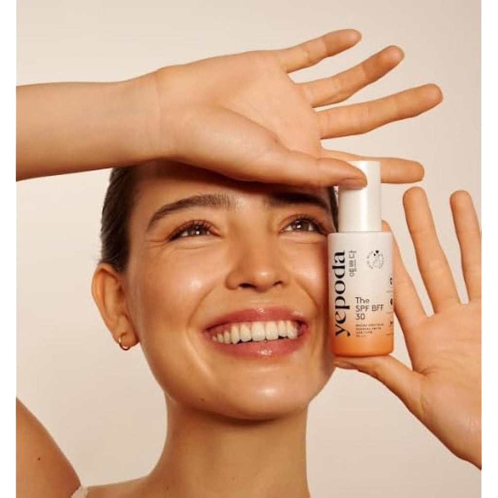 Yepoda Tinted Mineral Sunscreen SPF 30 – Zinc Oxide & Hyaluronic Acid