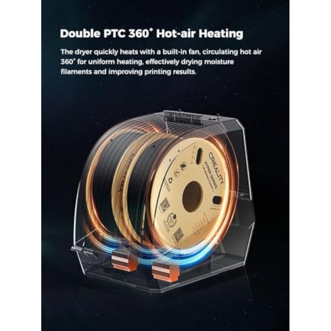 Creality Space Pi Plus Filament Dryer Box | Dual Spool PTC Heating