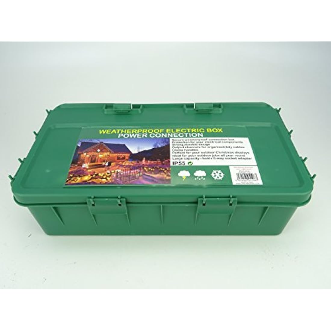 Christmas Concepts IP55 Waterproof Outdoor Plug Box - Green 42cm