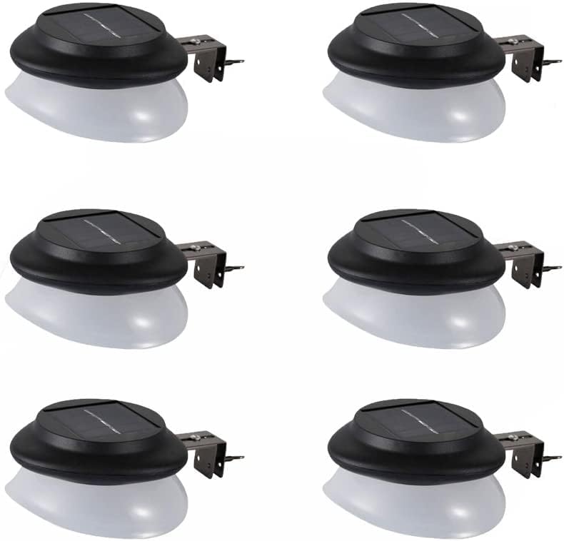 AVEKI 9 LED Solar Fence Gutter Lights – Waterproof Outdoor Security (6 Pack)