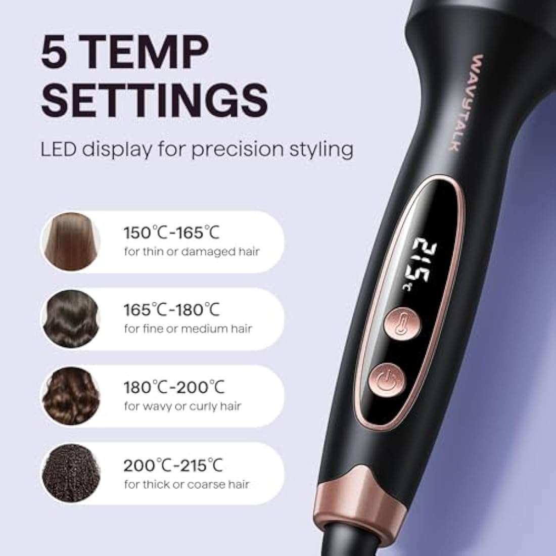 Wavytalk Thermal Brush | 38mm Ionic Heated Round Brush for Blowout