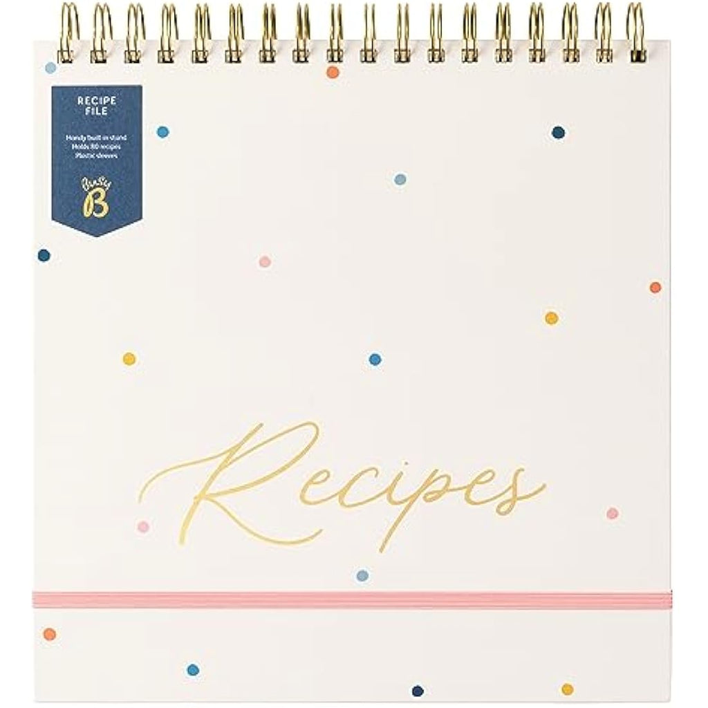 Busy B Recipe File – Spot Flip Top Kitchen Organiser with 16 Cards