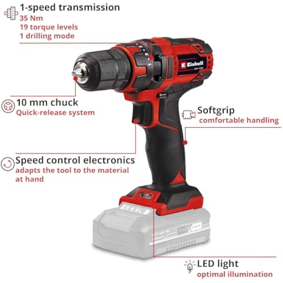 Einhell TC-CD 18/35 Li-Solo Cordless Drill Driver | Power X-Change