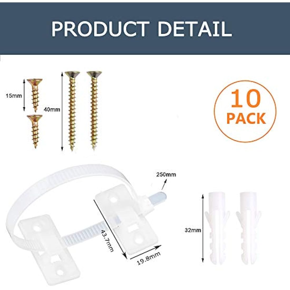 Jolof Store Anti-Tip Furniture Straps – 10 Pack Nylon Baby Proofing Anchors