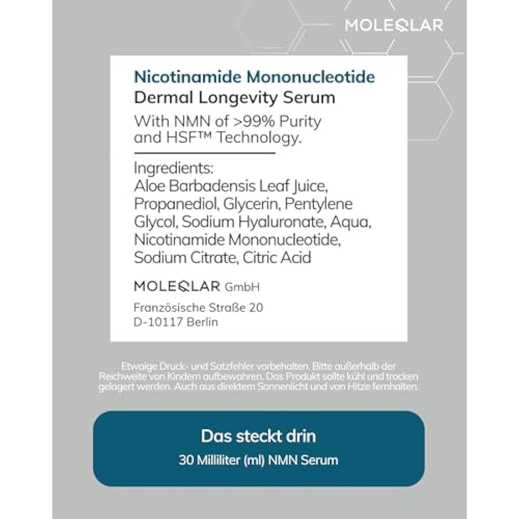MoleQlar NMN Face Serum – Anti-Aging Skin Care with HSF Technology