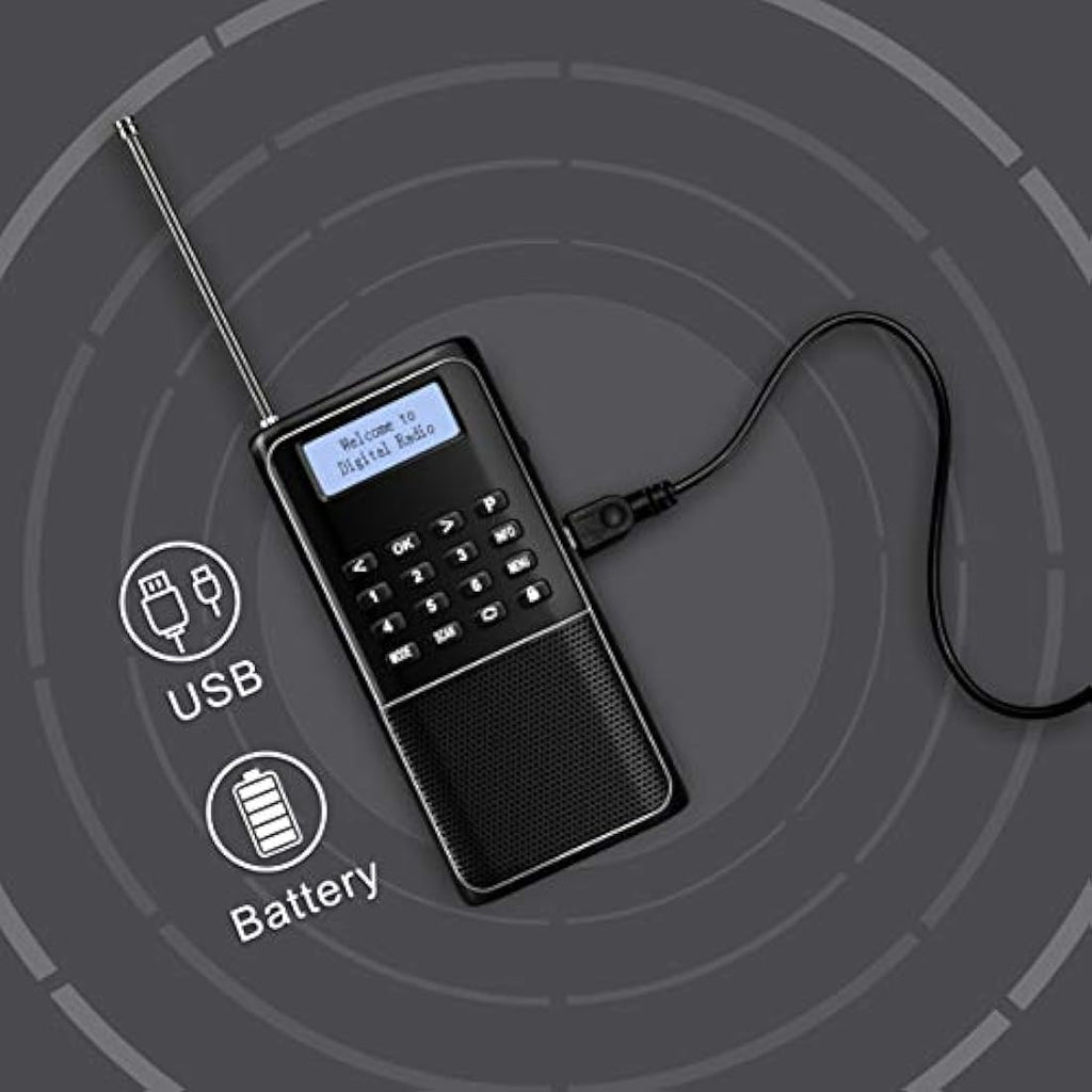 Jolof Store RD23 Portable DAB/DAB+ FM Digital Pocket Radio with Bluetooth