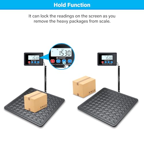 UNIWEIGH 440lbs Digital Postal Scale | Heavy Duty Alloy Steel Shipping Scale