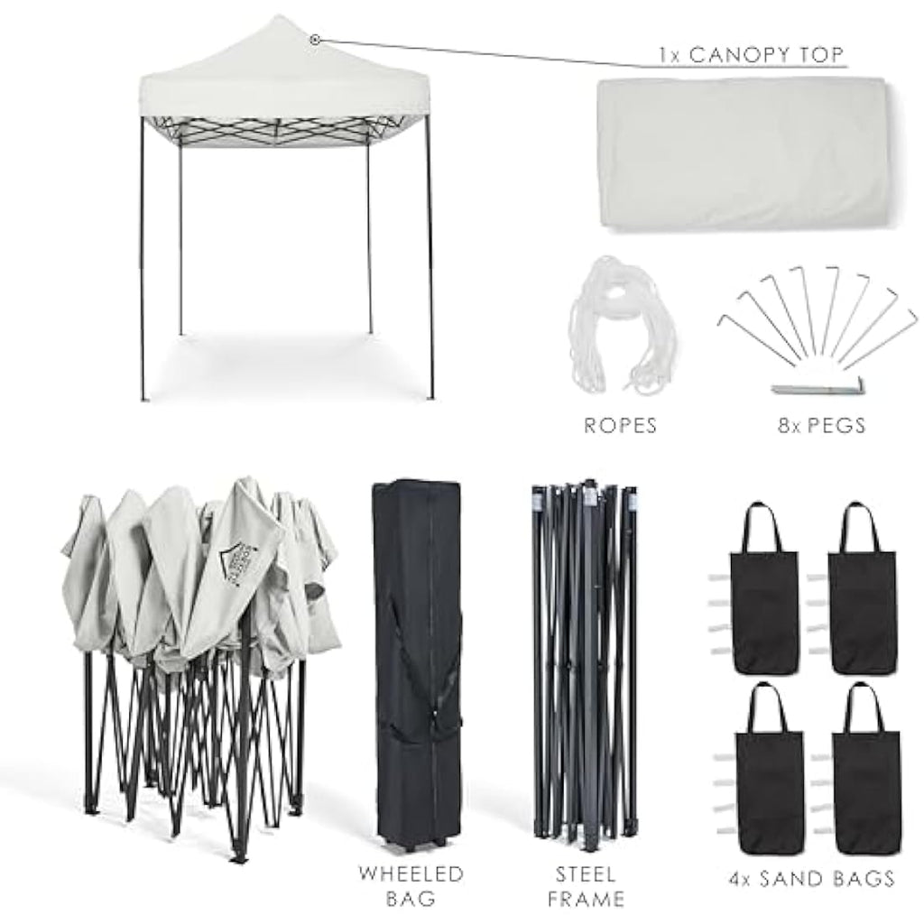 All Seasons Gazebos 3x2m Heavy Duty Waterproof Pop Up Gazebo - White