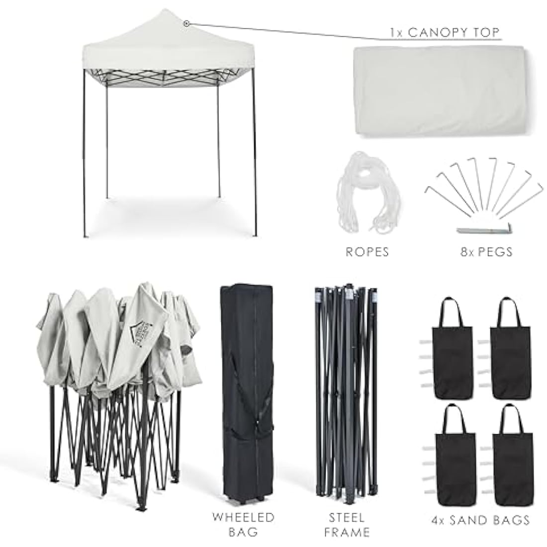 All Seasons Gazebos 3x2m Heavy Duty Waterproof Pop Up Gazebo - White
