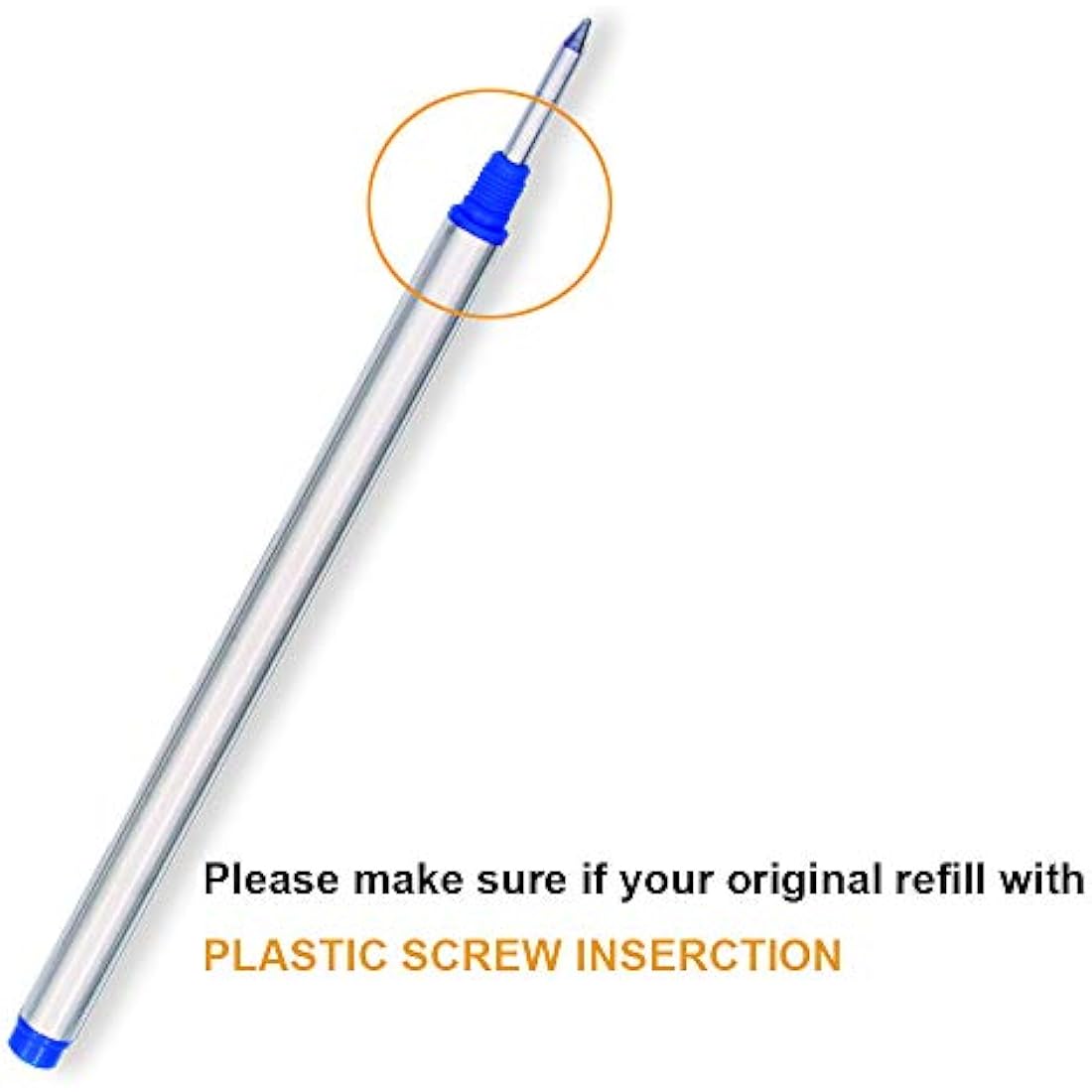 Jolof Store Rollerball Pen Refills – 10 Pack Blue & Black Medium 0.7mm