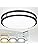 DINGLILIGHTING 48W LED Flush Mount Ceiling Light - 18 Inch Dimmable Black