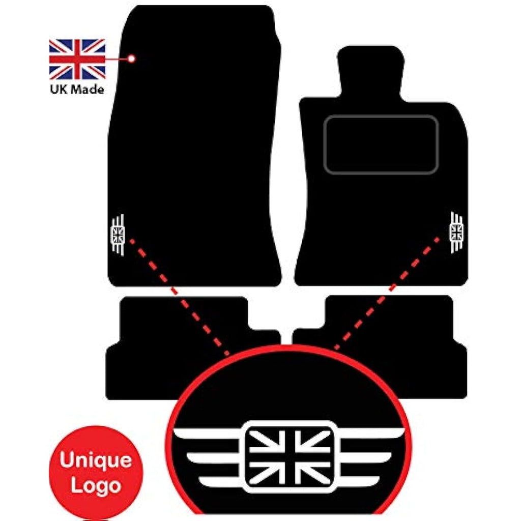 Car Floor Mats for Mini Cooper R56 2006-2013 | Silver Edging