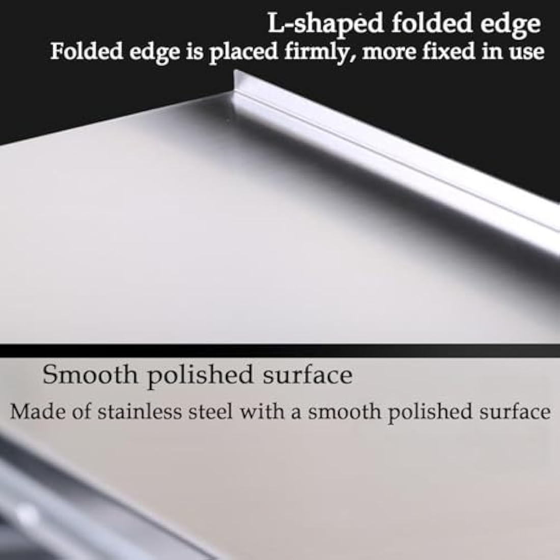 uyoyous Large Stainless Steel Cutting Board | 80x50cm Pastry Board