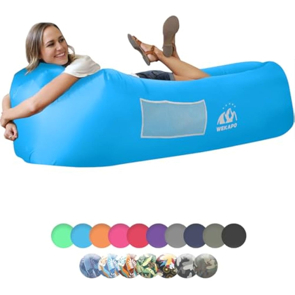 Wekapo Inflatable Lounger Air Sofa – Portable Waterproof Camping Hammock
