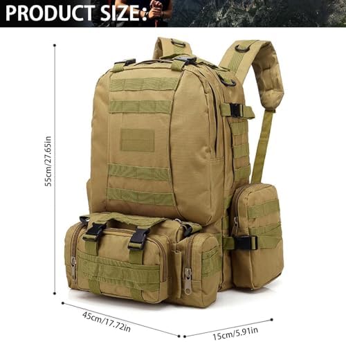 55L Military Tactical Backpack | Molle Hiking Rucksack