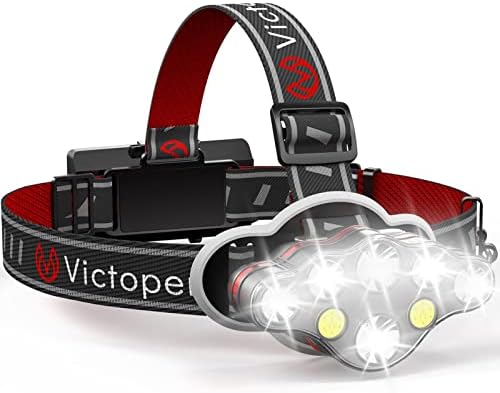 Victoper Rechargeable LED Head Torch – 18000 Lumens IPX4 Waterproof