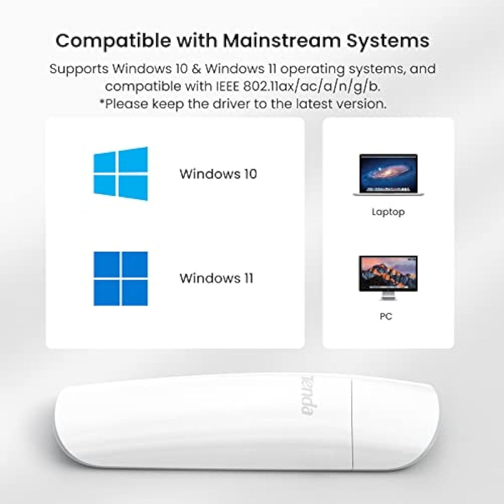 Tenda U18 AX1800 Wi-Fi 6 USB 3.0 Adapter – Dual Band MU-MIMO for PC