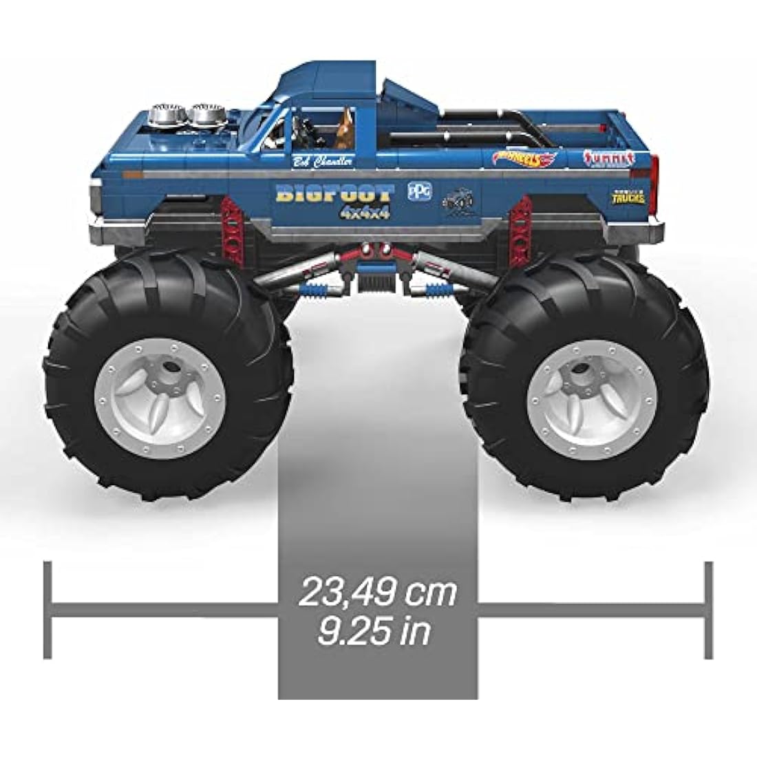 MEGA Hot Wheels Bigfoot Monster Truck 1:18 Scale Building Set - 538 Pcs