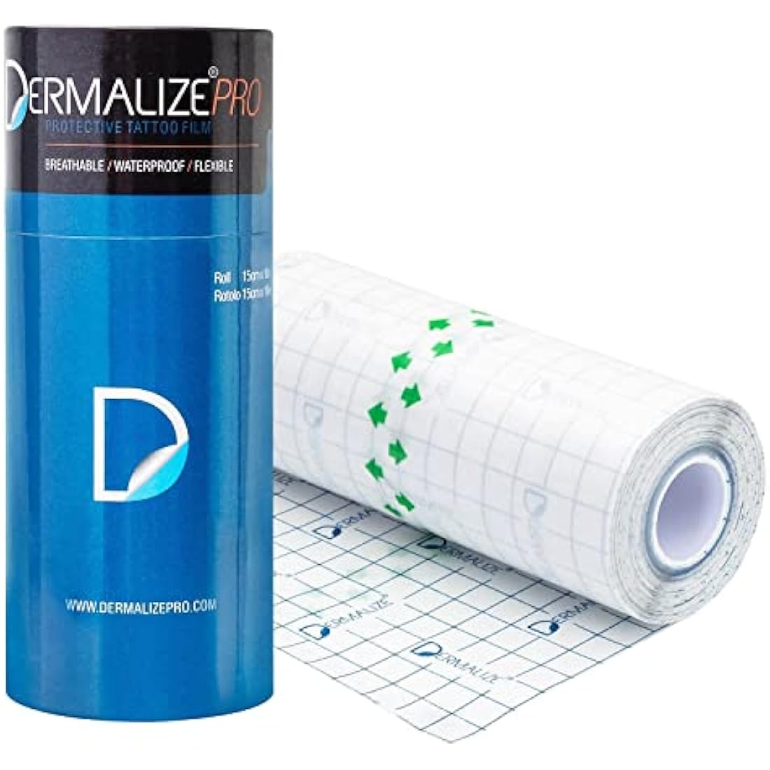 Dermalize Pro Tattoo Aftercare Bandage – 6" x 10.9 Yard Clear Roll