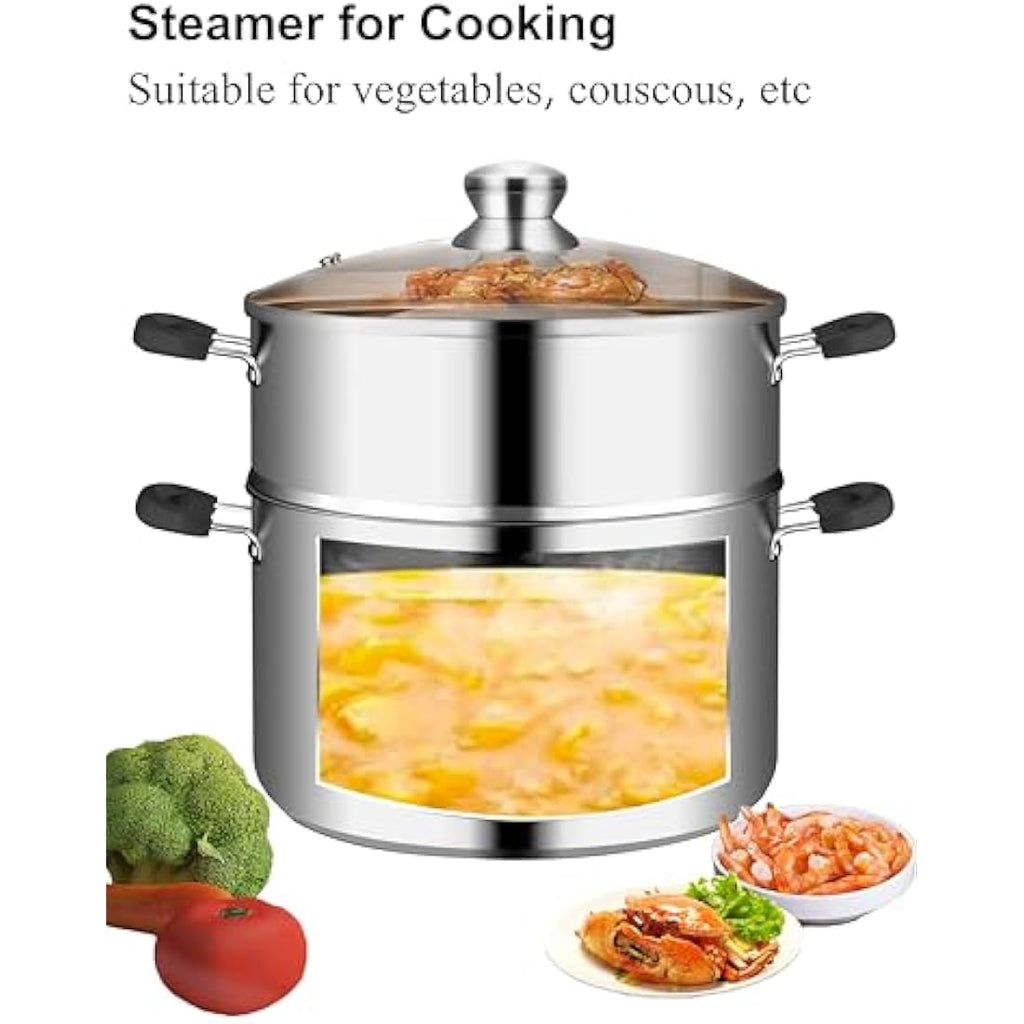 Vention 4.2L Stainless Steel Vegetable Steamer Pot for Induction Hob