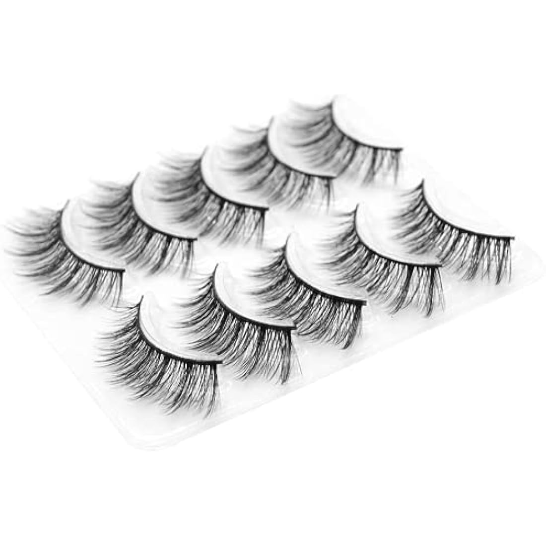 3D Faux Mink Eyelashes – Natural Fluffy Reusable Lashes 5 Pairs