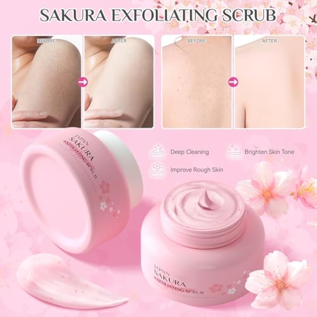 Jolof Store 9-Piece Sakura Bath Gift Set | Cherry Blossom Spa Skincare Kit