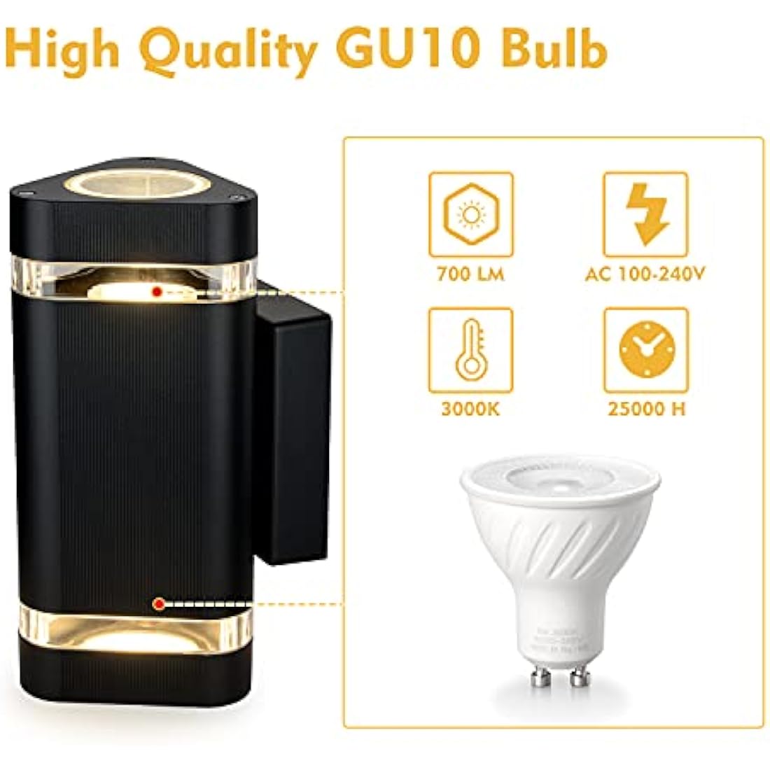 CELAVY Outdoor Wall Lights – IP65 Waterproof Up and Down LED Porch Light
