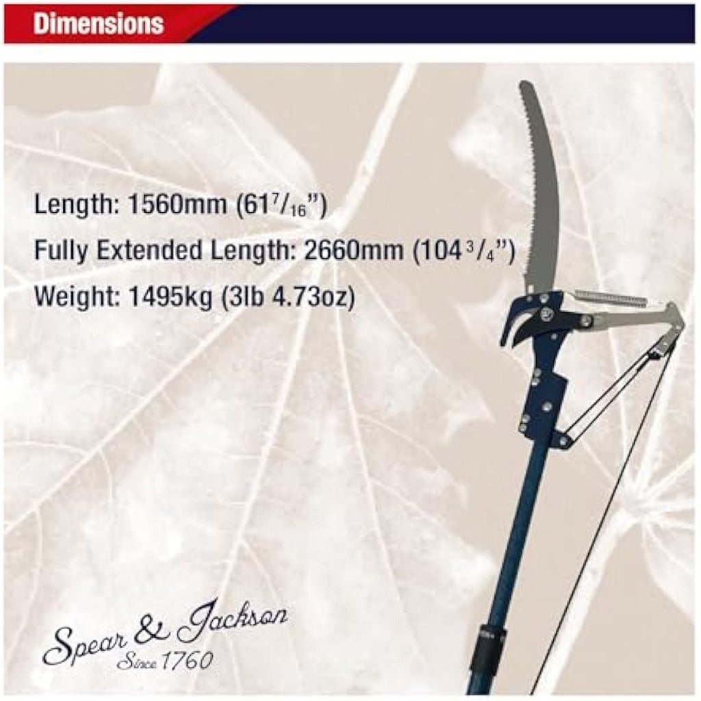 Spear & Jackson Lightweight Telescopic Tree Pruner with 13" Saw