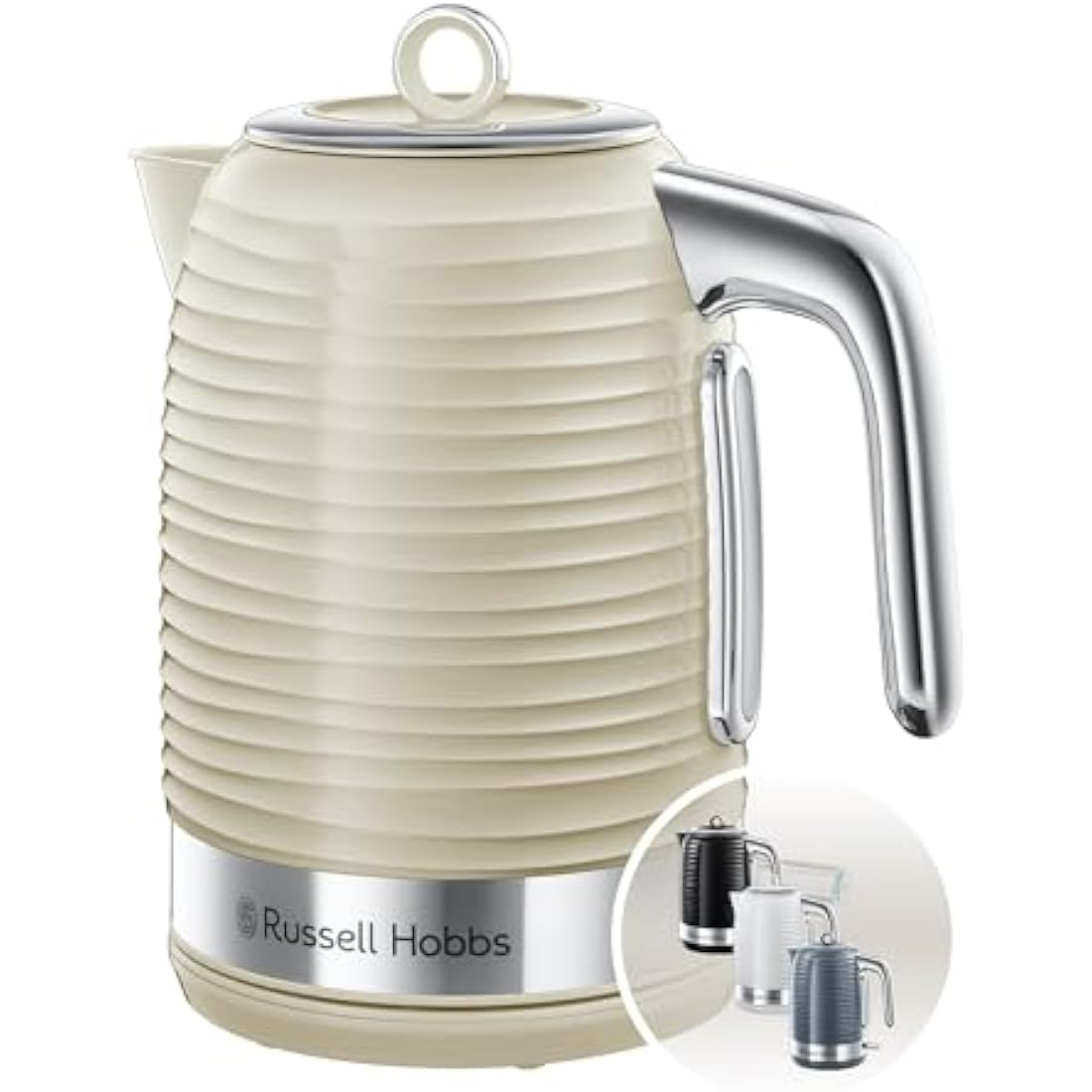 Russell Hobbs Inspire Electric Kettle – 1.7L Fast Boil, Cream Textured