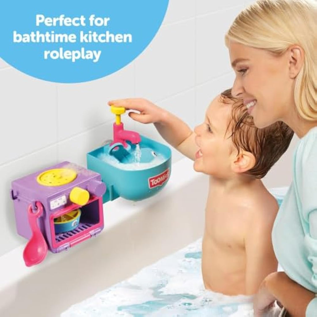 Toomies Bubble & Bake Bathtime Kitchen | 2-in-1 Bubble Maker Bath Toy