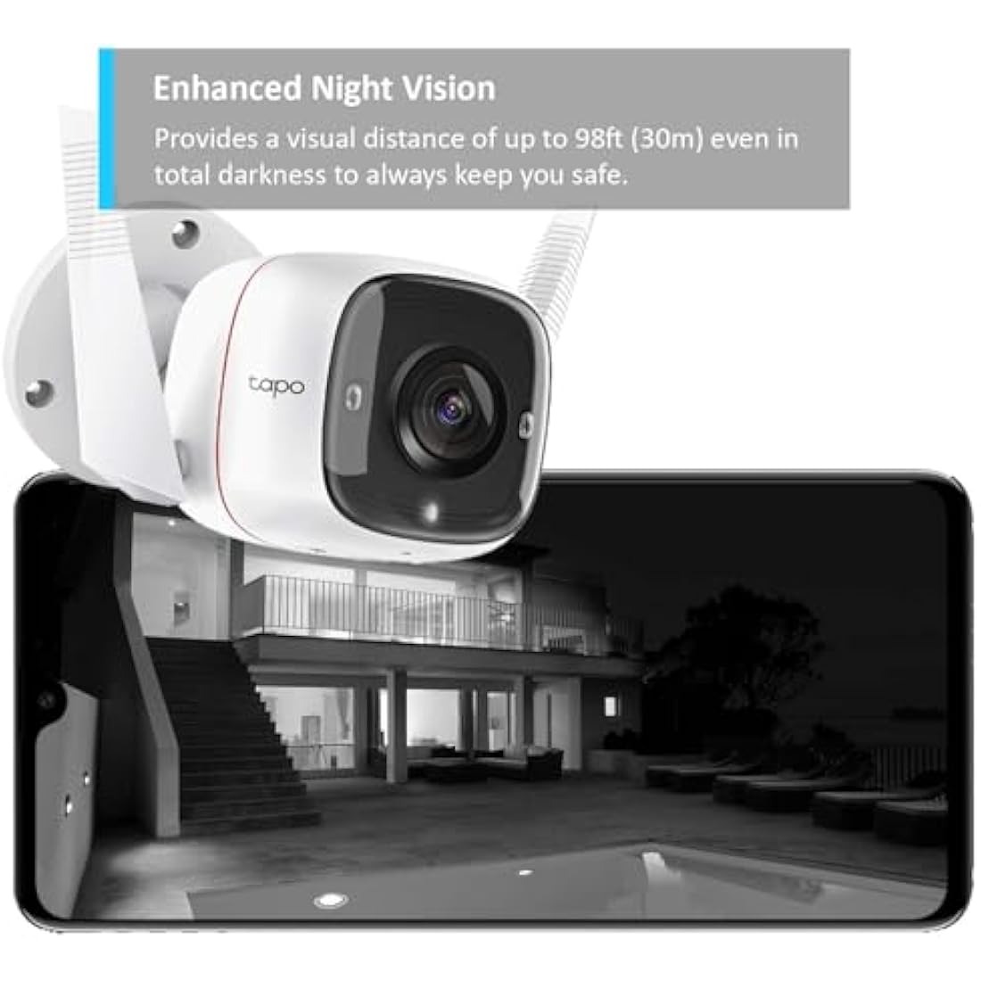 Tapo C310 2K 3MP Outdoor Security Camera – Wired IP66 Night Vision