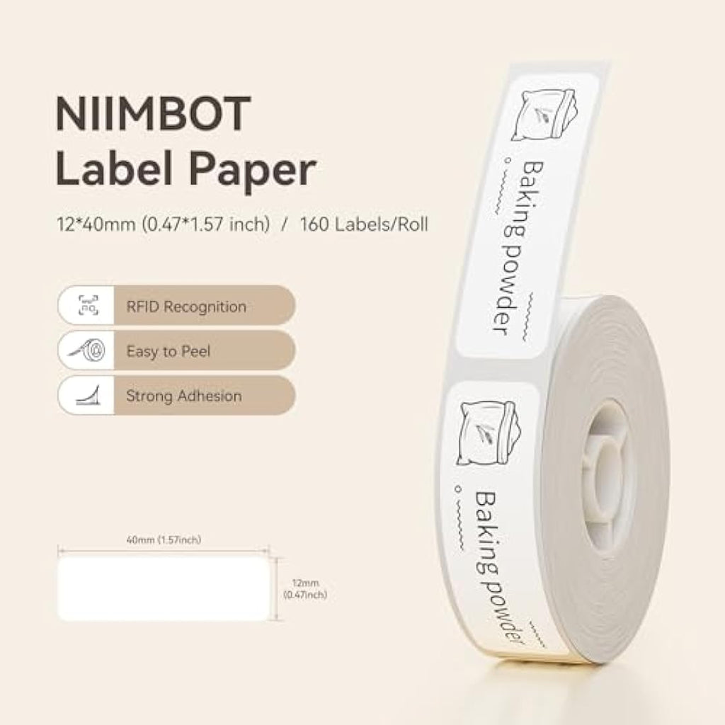 NIIMBOT Thermal Label Tape | Waterproof White Stickers for D11 D110