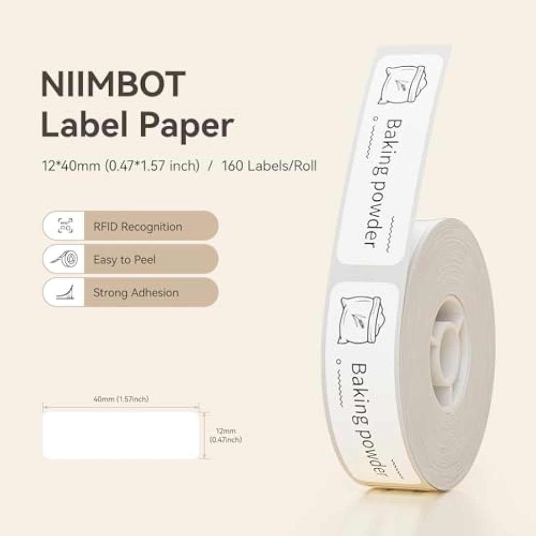 NIIMBOT Thermal Label Tape | Waterproof White Stickers for D11 D110