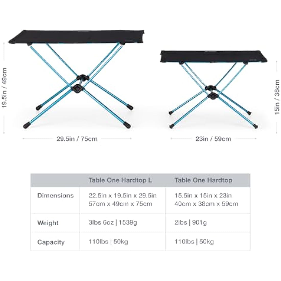 Helinox Table One Hardtop Large – Lightweight Portable Camping Table