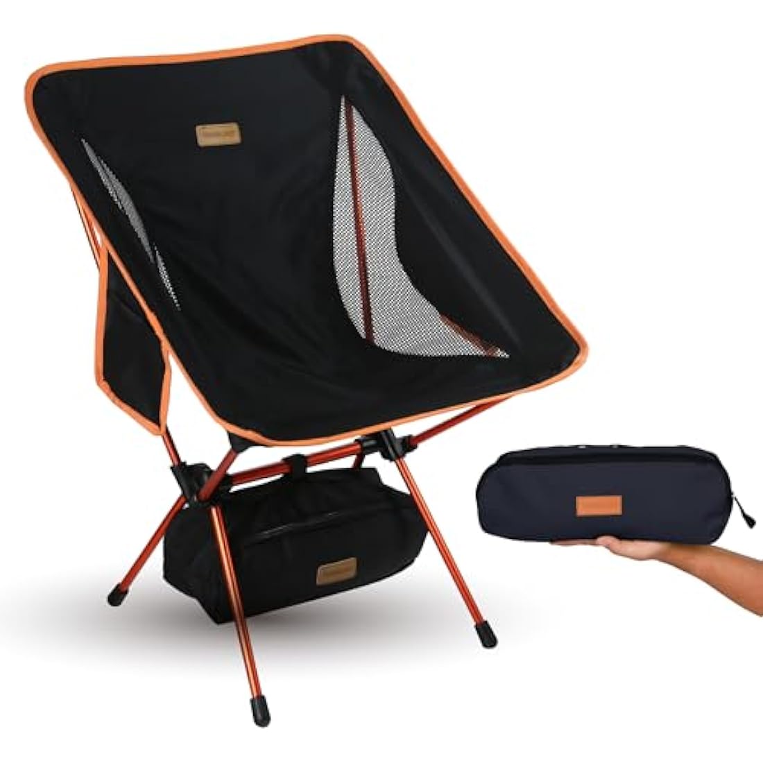 Trekology Yizi Go Lightweight Camping Chair | Foldable Aluminum - Black