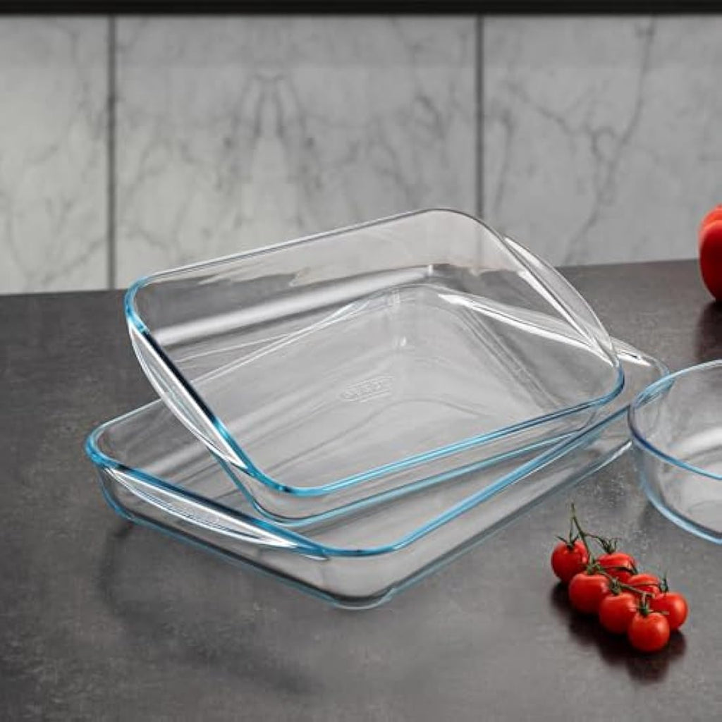Pyrex Rectangular Glass Roasting Dish – Thermal Resistant – 40 x 27 cm