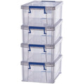 Bankers Box ProStore 10L Stackable Plastic Storage Boxes - 4 Pack