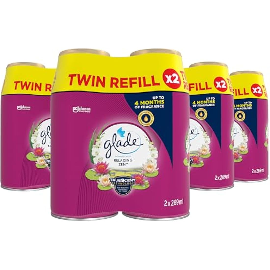Glade Automatic Air Freshener Refills | Relaxing Zen | 8 x 269ml Pack