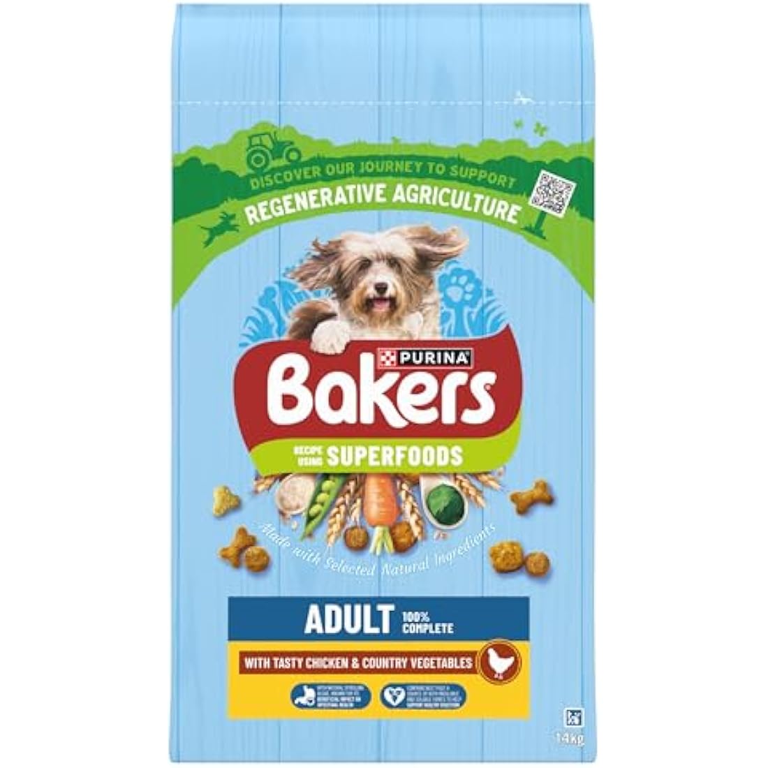 Bakers Adult Dry Dog Food – Chicken and Veg with Superfoods – 14kg