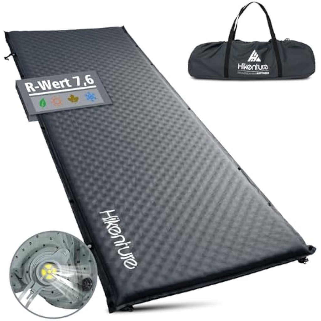 HIKENTURE Self-Inflating Sleeping Mat – 5cm Foam Camping Mattress