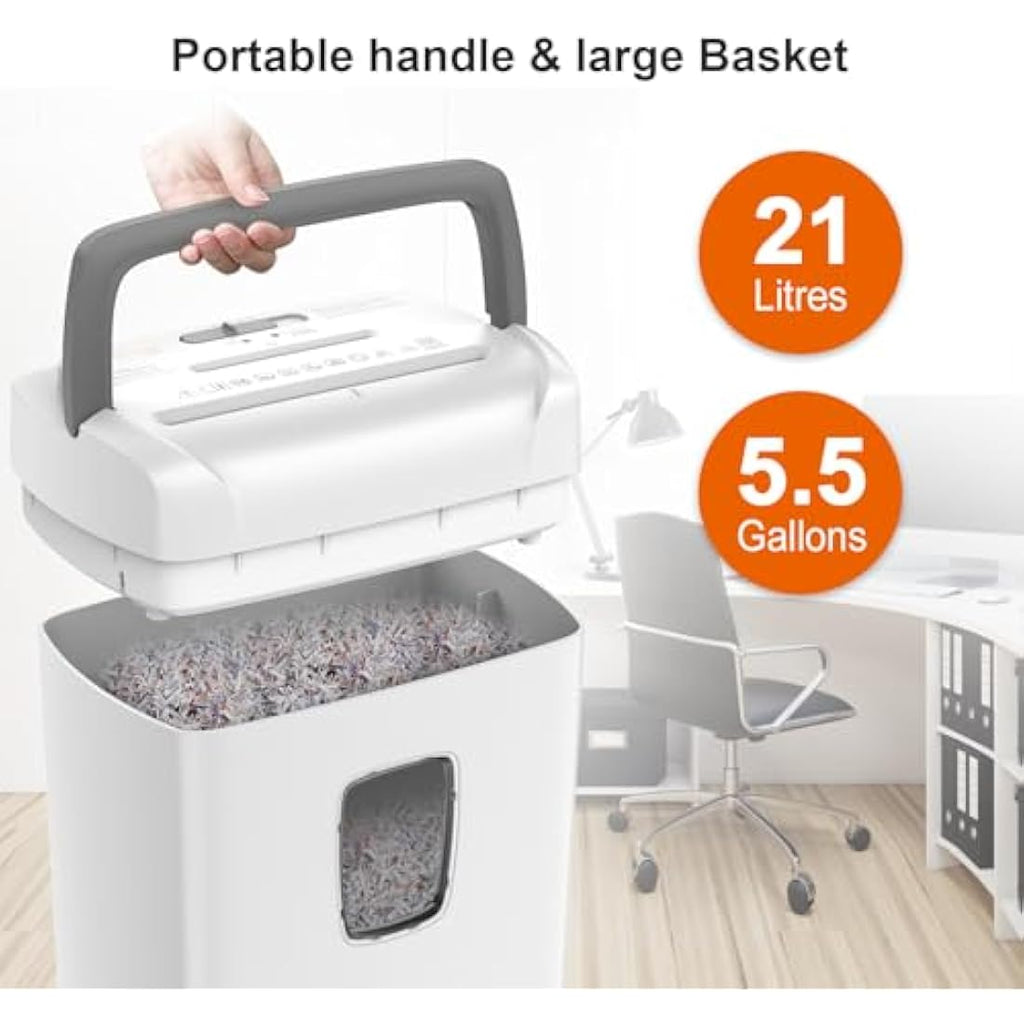 Bonsaii 12-Sheet Cross-Cut Paper Shredder | P4 Security & 21L Bin