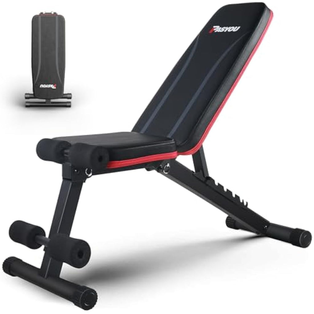 PASYOU PA300 Adjustable Weight Bench – Foldable Home Gym Workout Bench